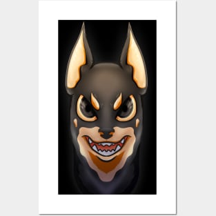 Mad Cute Doberman Pupper Posters and Art